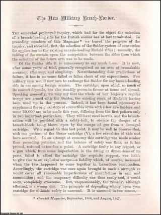 The New Military Breech-Loader. An uncommon original article from the Cornhill Magazine, 1869.