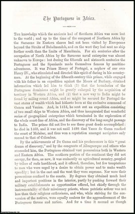 Item #275916 The Portuguese in Africa. An uncommon original article from the Cornhill Magazine,...