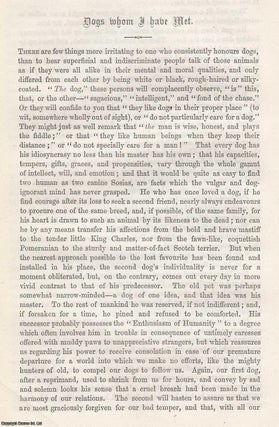 Item #275968 Dogs Whom I Have Met. An uncommon original article from the Cornhill Magazine, 1872....