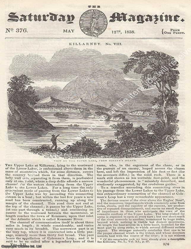 Item #281008 Killarney: The Upper Lake at Killarney, part 8; Illustrations of The Bible from The...