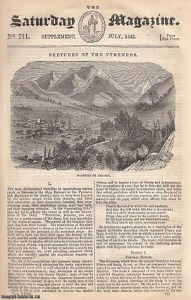 Sketches of The Pyrenees Mountains, part 1. Issue No. 711. Saturday Magazine.