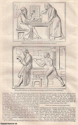 John Gutenberg: Printing in The Fifteenth and in The Nineteenth Centuries. Issue No. 369, December 31st, 1837. A complete original weekly issue of the Penny Magazine, 1837.