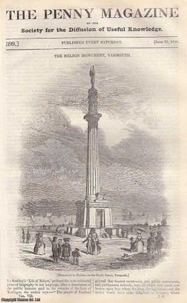 The Nelson Monument, Yarmouth; West's Pictures in The National Gallery. Penny Magazine.