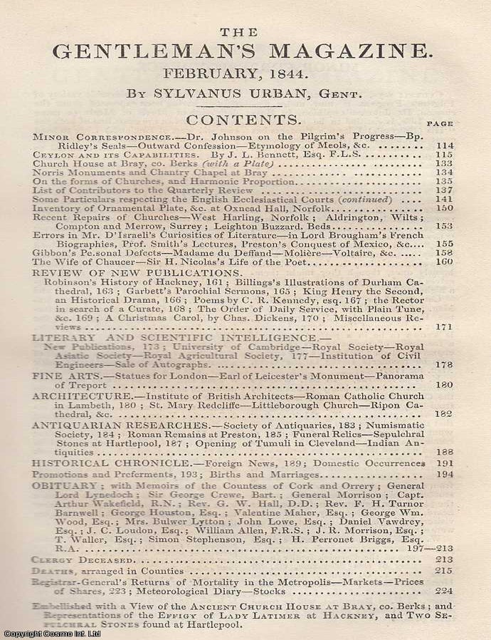 Item #287189 Bennett's Ceylon and its Capabilities, regarded in The Gentleman's Magazine for...