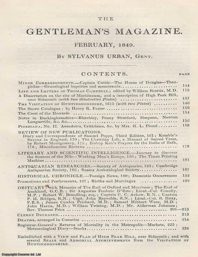 Item #287225 A Dissertation on the Site of Moridunum, on the South Coast of Devonshire, regarded...