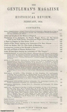Item #287237 A Paper on Puppets, in The Gentleman's Magazine for February 1852. A rare original...