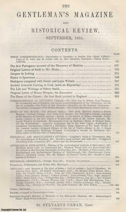 Item #287250 The Discovery of Madeira, regarded in The Gentleman's Magazine for September 1855. A...
