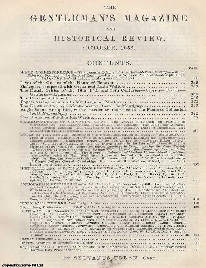 Item #287251 The Death of Floris de Montmorency, Baron de Montigny, regarded in The Gentleman's...