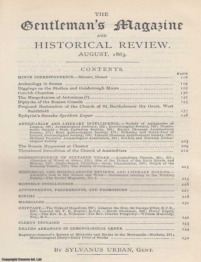 Item #287297 Diggings on the Skelton and Guisborough Moores, regarded in The Gentleman's Magazine...