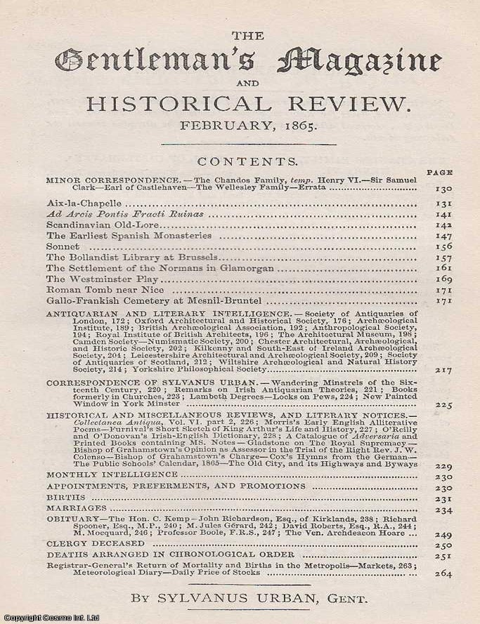 Item #287303 The Earliest Spanish Monasteries, by H.F. Tozer, regarded in The Gentleman's...