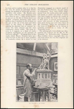 Item #289509 George Tinworth : a Ceramist, and his Work. An uncommon original article from The...