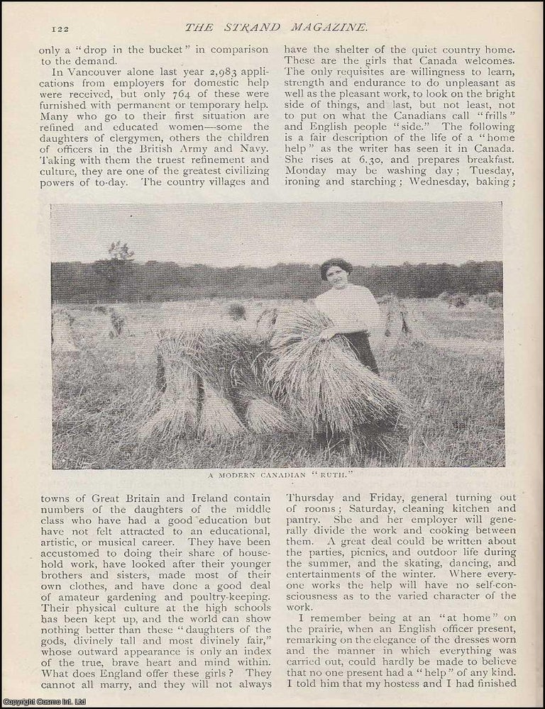 Item #289637 Canada's Welcome to Women Workers. The Strand Magazine : Distinctive, captivating, and brimming with character. An uncommon original article taken from The Strand Magazine, 1911. Ella Bashford, British Women's Emigration Association.