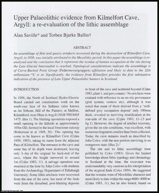 Upper Palaeolithic Evidence from Kilmelfort Cave, Argyll: A Re-evaluation of The Lithic Assemblage. An original article from the Society of Antiquaries of Scotland, 2009.