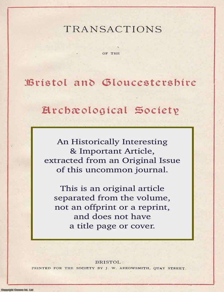 Item #291458 Henry Cruger and The End of Edmund Burke's Connection with Bristol. An original...
