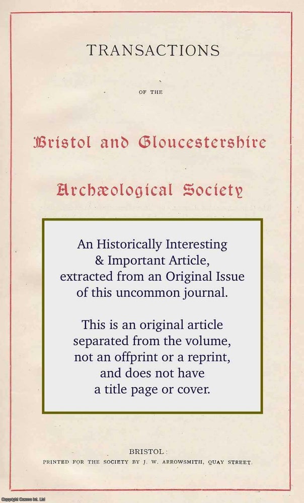 Item #291458 Henry Cruger and The End of Edmund Burke's Connection with Bristol. An original...