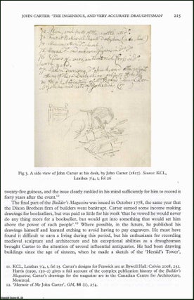 Item #292352 John Carter, FSA (1748-1817) : The Ingenious, and Very Accurate Draughtsman. An...