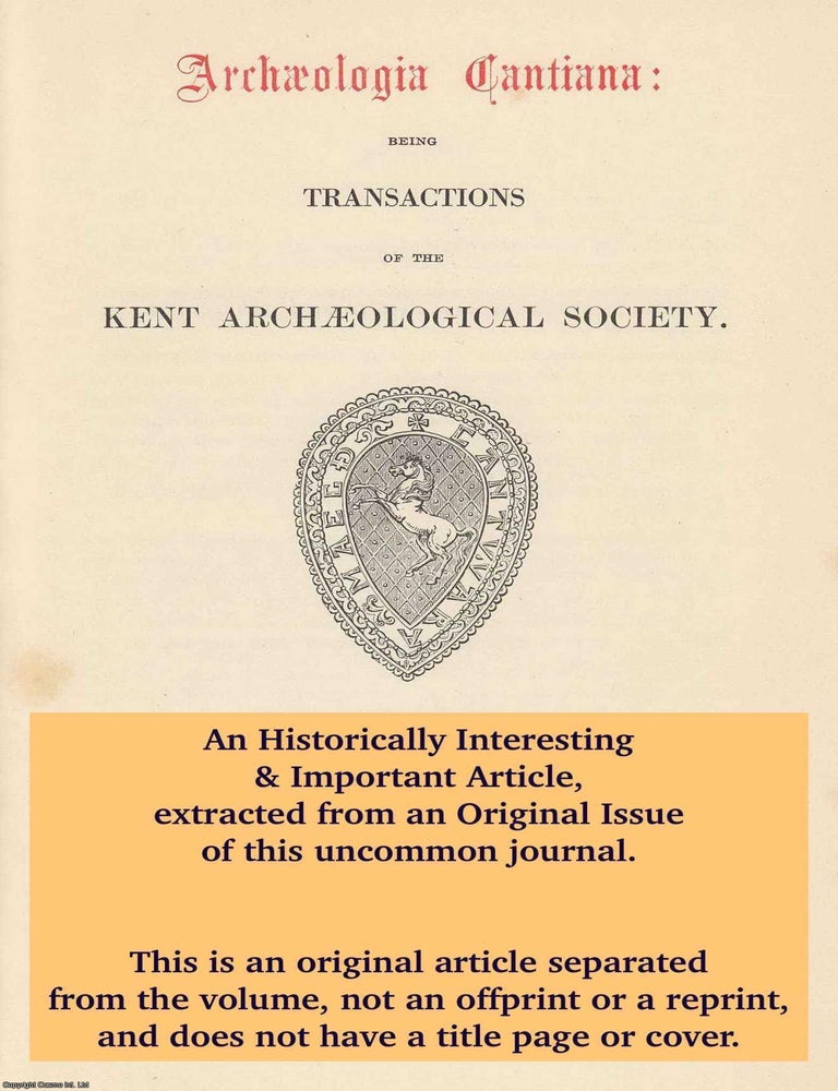 Item #298593 The Medieval Officials Principal of Rochester. An original article from The...