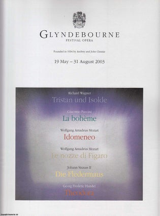 Item #304775 Glyndebourne Festival Opera, 2003. Official Programme. Glyndebourne