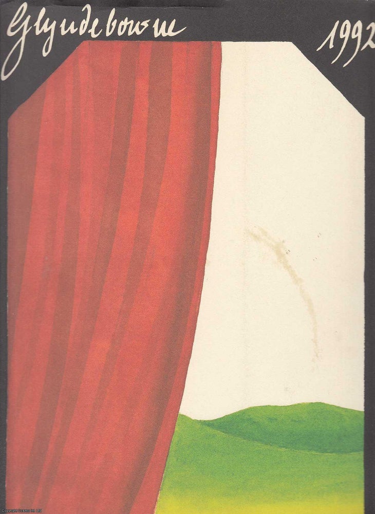 Item #304776 Glyndebourne Festival Opera, 1992. Official Programme. Glyndebourne