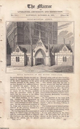 Item #305410 Westminster Abbey, and the Royal Entrance at the recent Coronation. Also, details...