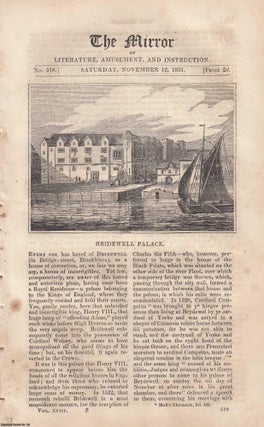 Item #305413 Bridewell Palace, Blackfriars, London. FEATURED in The Mirror of Literature,...