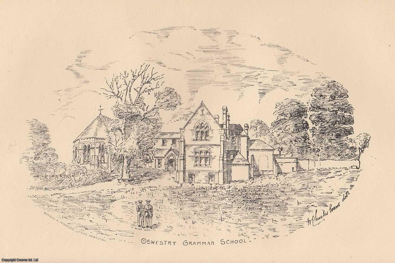 Item #307973 Oswestry Grammar School. With a plate. This is an original article from the...