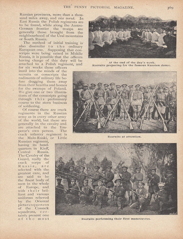 Item #309151 Russia's gigantic army. Illustrated by photographs of various types of troops....