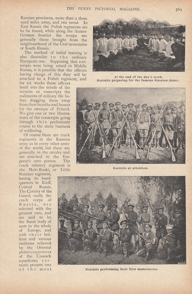 Item #309151 Russia's gigantic army. Illustrated by photographs of various types of troops....