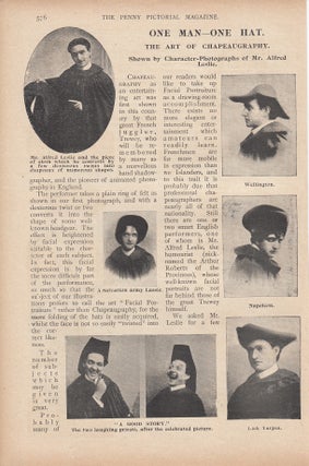 Item #309167 One man, one hat. The Art of Chapeaugraphy. Shown by Character-Photographs of Mr....