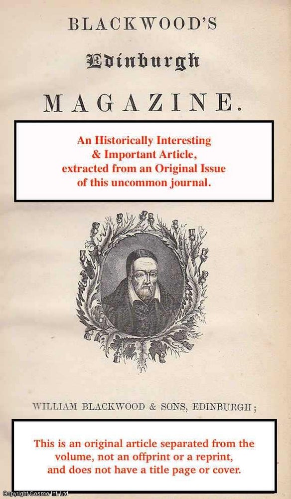 Item #313335 Victor Hugo, French Poet : A Literary Review of his Work. An uncommon original article from the Blackwood's Edinburgh Magazine, 1877. A. Innes Shand.