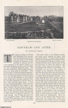 Item #314576 Newnham College, And After. An original article from the Windsor Magazine, 1896....