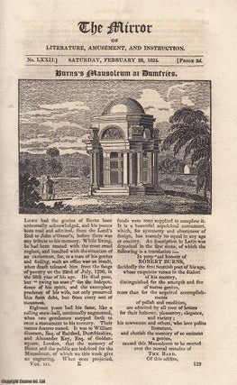 Item #314794 Robert Burn's Mausoleum at Dumfries & Southampton Bar-Gate. A complete rare weekly...