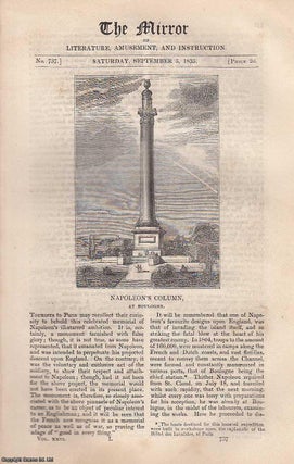 Item #314875 Napoleon's Column at Boulogne & Chichester Cathedral. A complete rare weekly issue...
