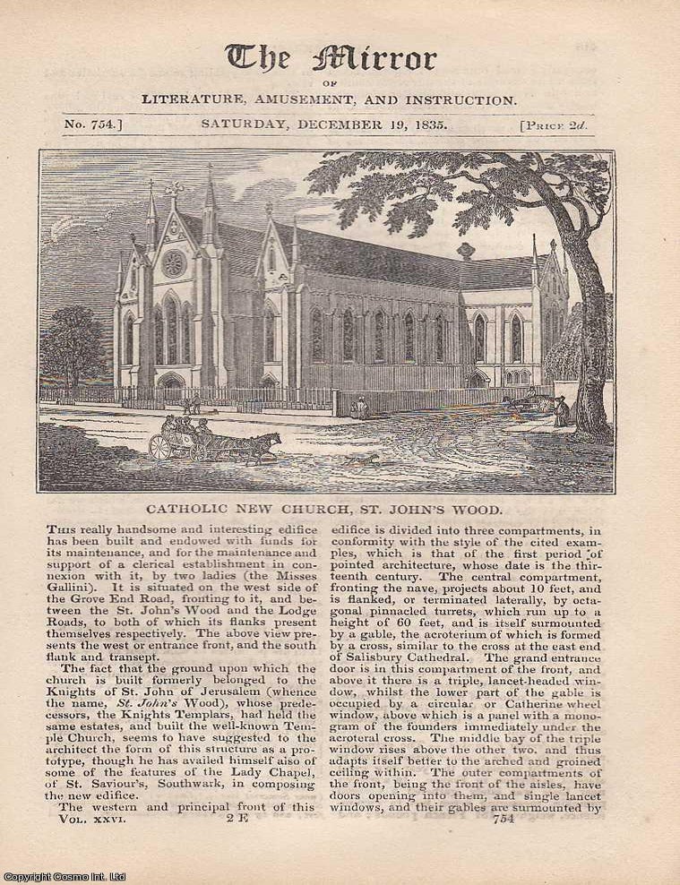 Item #314882 Catholic New Church, St. John's Wood. A complete rare weekly issue of the...
