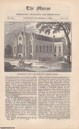Item #314882 Catholic New Church, St. John's Wood. A complete rare weekly issue of the Mirror of...