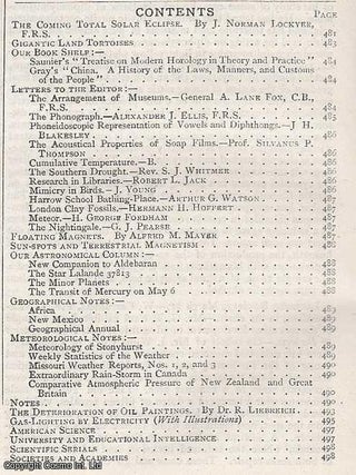 Early Electric Telephony by W.F. Barrett, pp510-512 in Nature, Volume 17, Number 443. Nature. A Weekly Journal of Science. Thursday, April 25th, 1878.