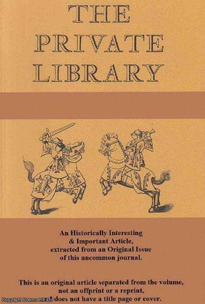 Item #317094 The Pseudonym Library. A rare original article from the Private Library Quarterly...