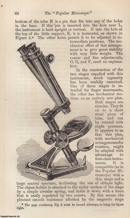 Item #318255 The Popular Microscope. An original uncommon article from the Intellectual Observer,...