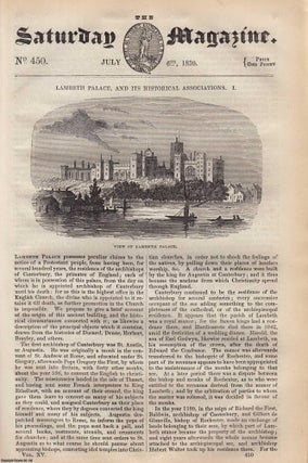 Lambeth Palace (Part 1), and its Historical Associations; The Introduction. Saturday Magazine.