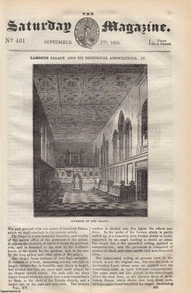 Lambeth Palace (Part 4), and its Historical Associations; The Cord. Saturday Magazine.