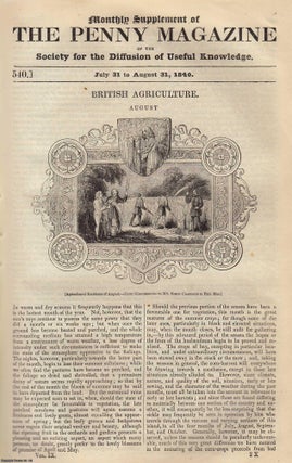 Item #319754 British Agriculture in August. Issue No. 540, 1840. A complete original weekly issue...