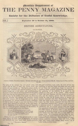Item #319765 British Agriculture in October. Issue No. 551, 1840. A complete original weekly...