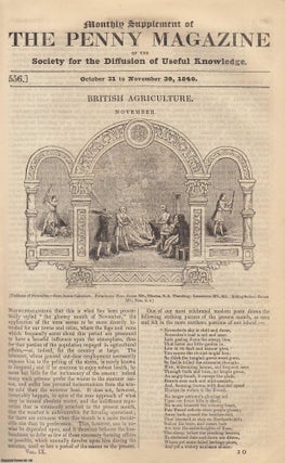 Item #319770 British Agriculture in November. Issue No. 556, 1840. A complete original weekly...