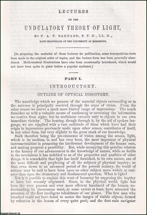 Item #319851 Undulatory Theory of Light. An original article from the Report of the Smithsonian...