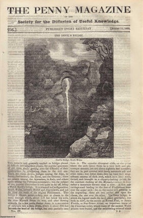 The Devil's Bridge, South Wales; The Porpoise; The Cities of. Penny Magazine.