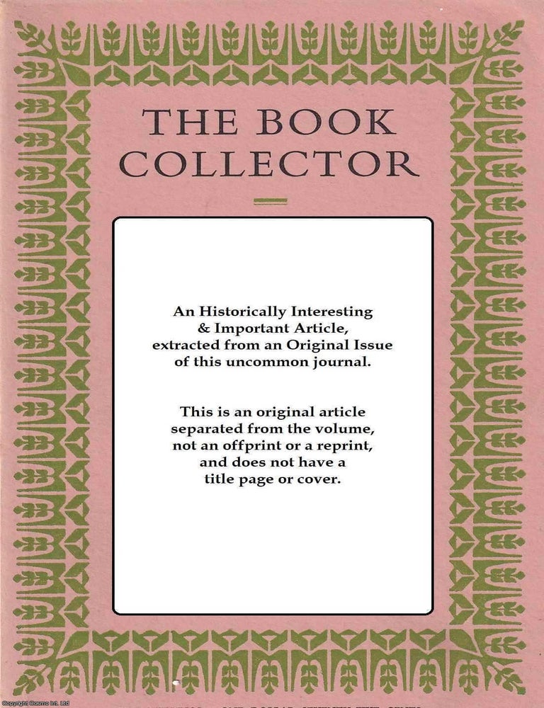 Item #323861 Bookplates in Japan. This is an original article separated from an issue of The Book...