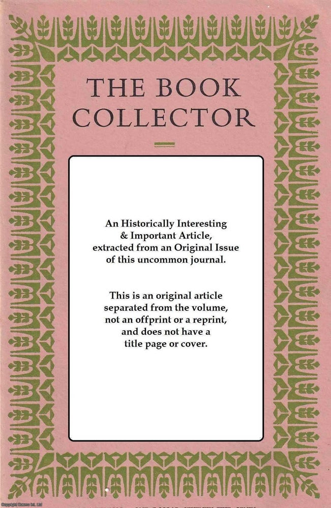 Item #323861 Bookplates in Japan. This is an original article separated from an issue of The Book...