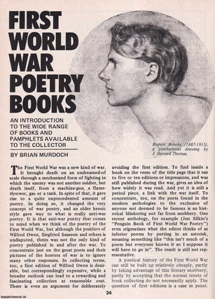Item #324402 First World War Poetry Books. This is an original article separated from an issue of...