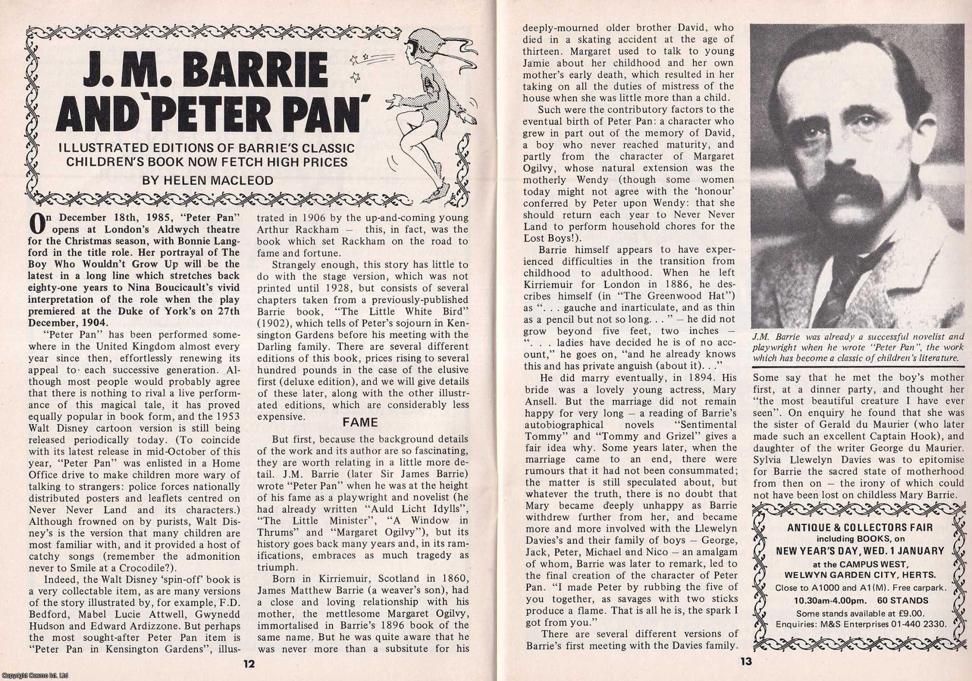 Barrie’s Neverland : The Making of Peter Pan. By Helen Macleod. This is ...