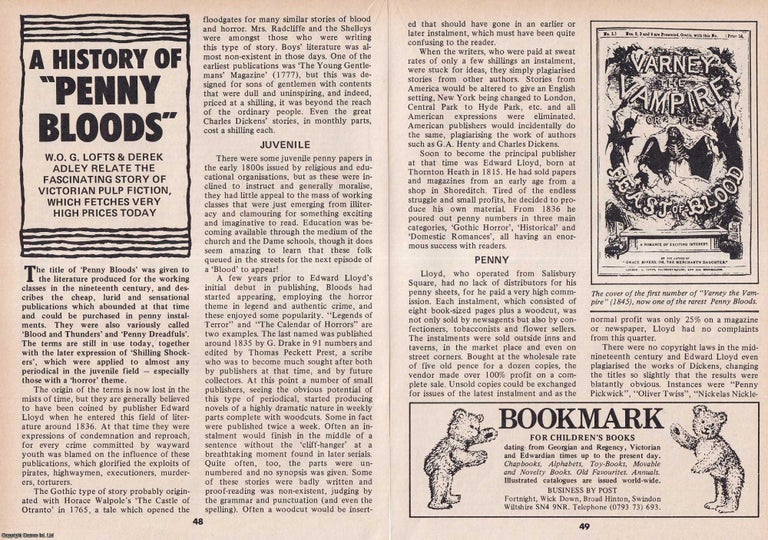 Item #324481 Bloods, Broadsheets & Sensation : The Rise of Victorian Pulp Fiction. By W.O.G....